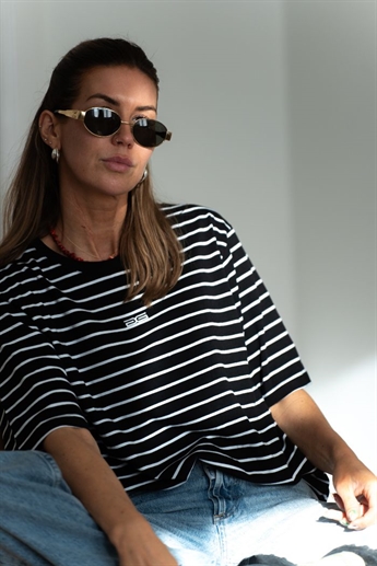 Gestuz, Samurilly striped tee, Black/white
